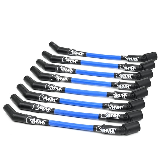 Michigan Motorsports LS Truck Spark Plug Wire Set - 10mm Performance Wires for Truck/SUV 4.8L 5.3L 6.0L 6.2L Silverado Sierra Tahoe Yukon Escalade (Wire Color: Blue)
