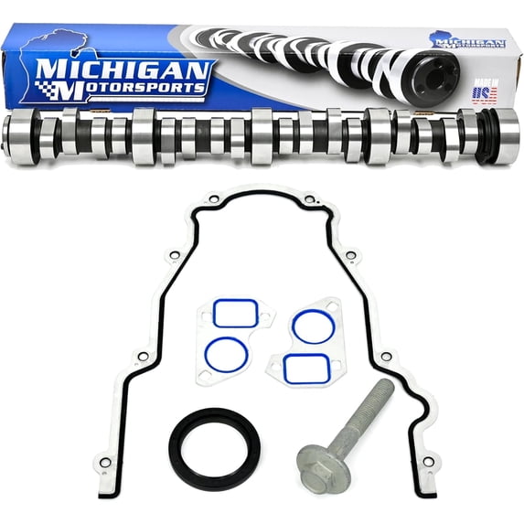 Michigan Motorsports Stage 1 LS Burnout Camshaft Kit | Fits 4.8L 5.3L 5.7L 6.0L 6.2L LS1 LS2 LS3 L99 LM7 LQ4 LC9 L96 | Head Turning Idle (Camshaft and Gasket Kit)