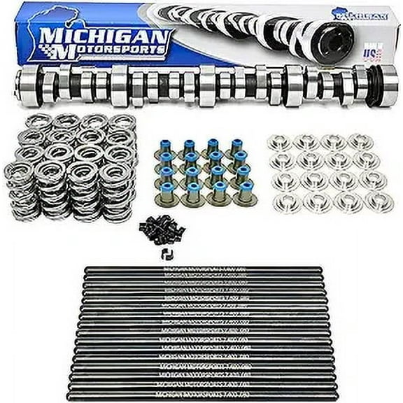 Michigan Motorsports Stage 2 LS3 Drift Cam for Rectangle Port LS 6.0 6.2 LS3 L99 L92 L96 LY6 Camshaft Kit (Camshaft, Springs Set, Pushrods)