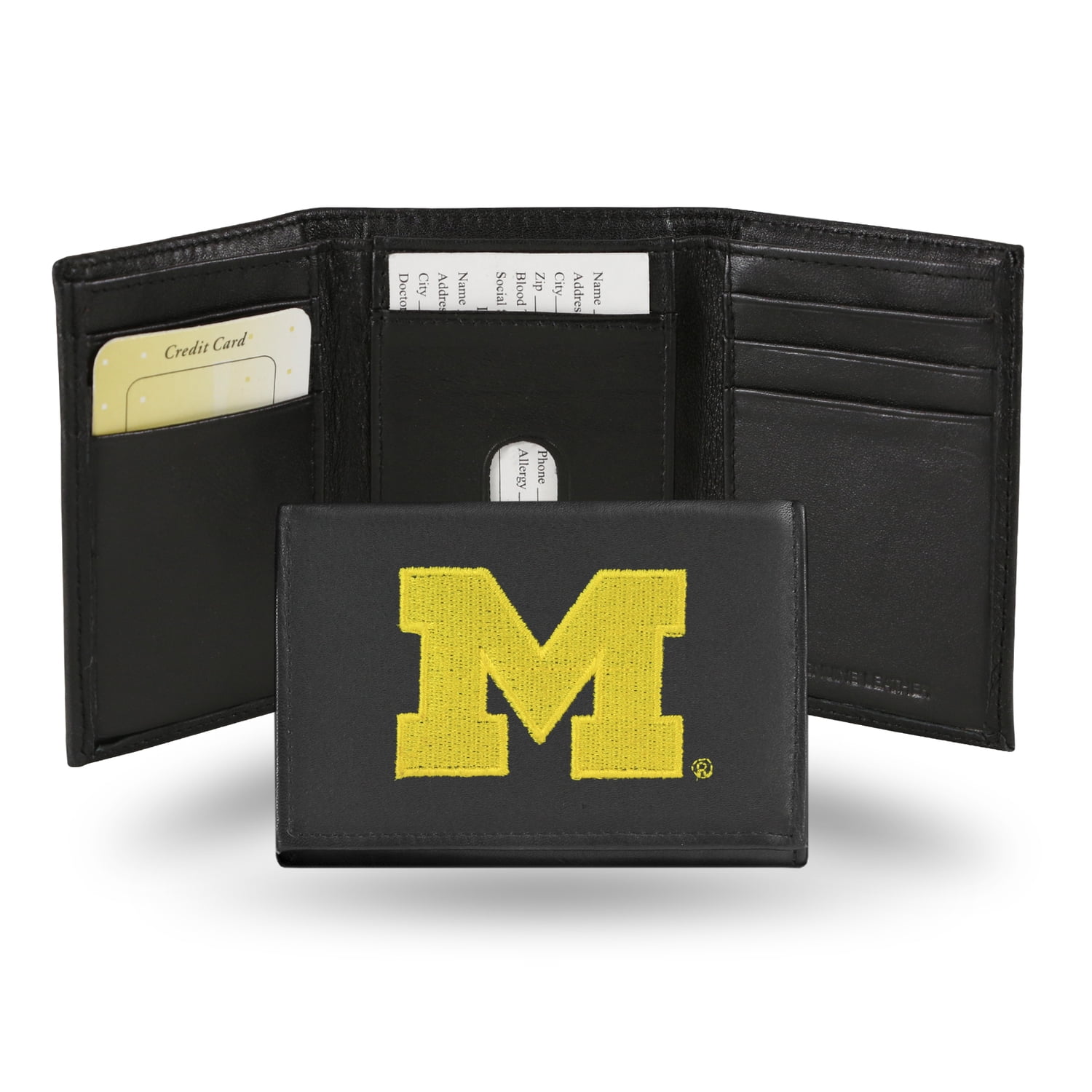 Rico Michigan Wolverines Embroidered Tri-Fold Wallet - Walmart.com
