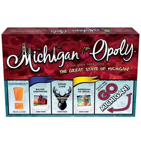 Late For The Sky: Michigan-Opoly - State Themed Opoly-Style Board Game, Landmark Properties, Family Strategy, 2-6 Players, Traditional or 1hr Version