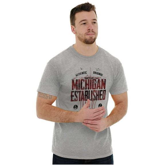 Michigan Outdoor Sailing Adventure Plus Size Crewneck Graphic Tee Shirt Brisco Brands 2X