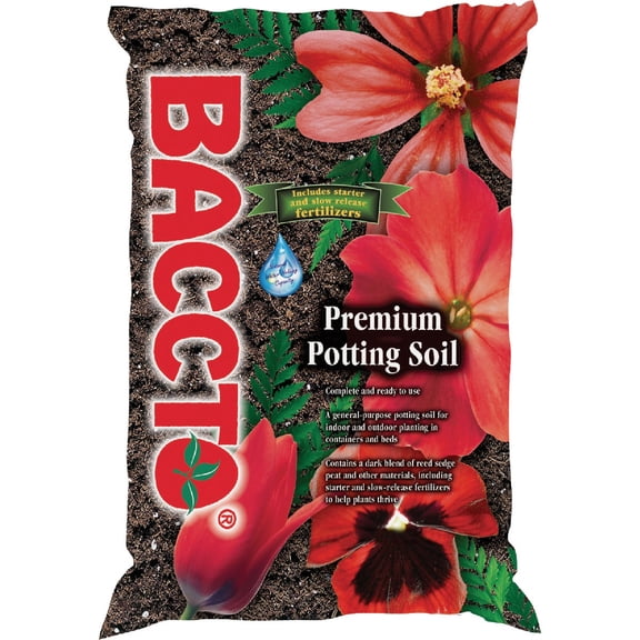 Michigan Peat 1225 Baccto Premium Potting Soil, 25-Pound (Three Pack)