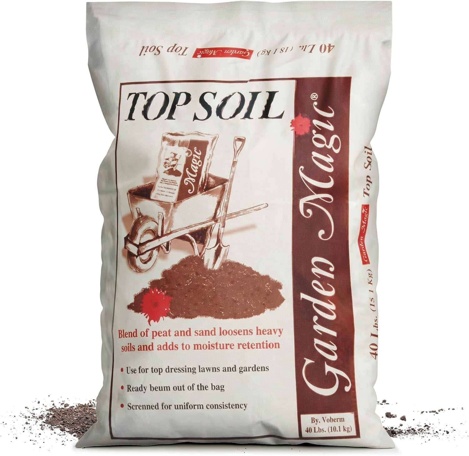 Michigan Peat 40 Pound Bag Organic Planting Potting Top Soil Blend Mix for Indoor and Outdoor Gardening and Landscapes, White