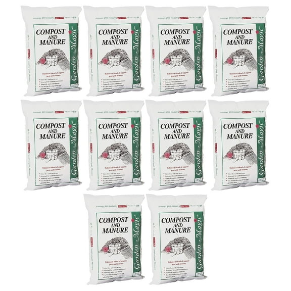Michigan Peat 5240 Garden Compost and Manure Blend, 40 Pound Bag (10 Pack)