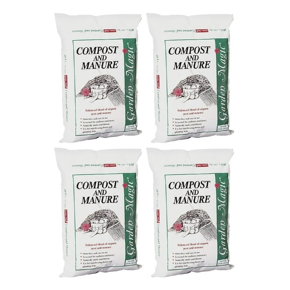 Michigan Peat 5240 Garden Compost and Manure Blend, 40 Pound Bag (4 Pack)