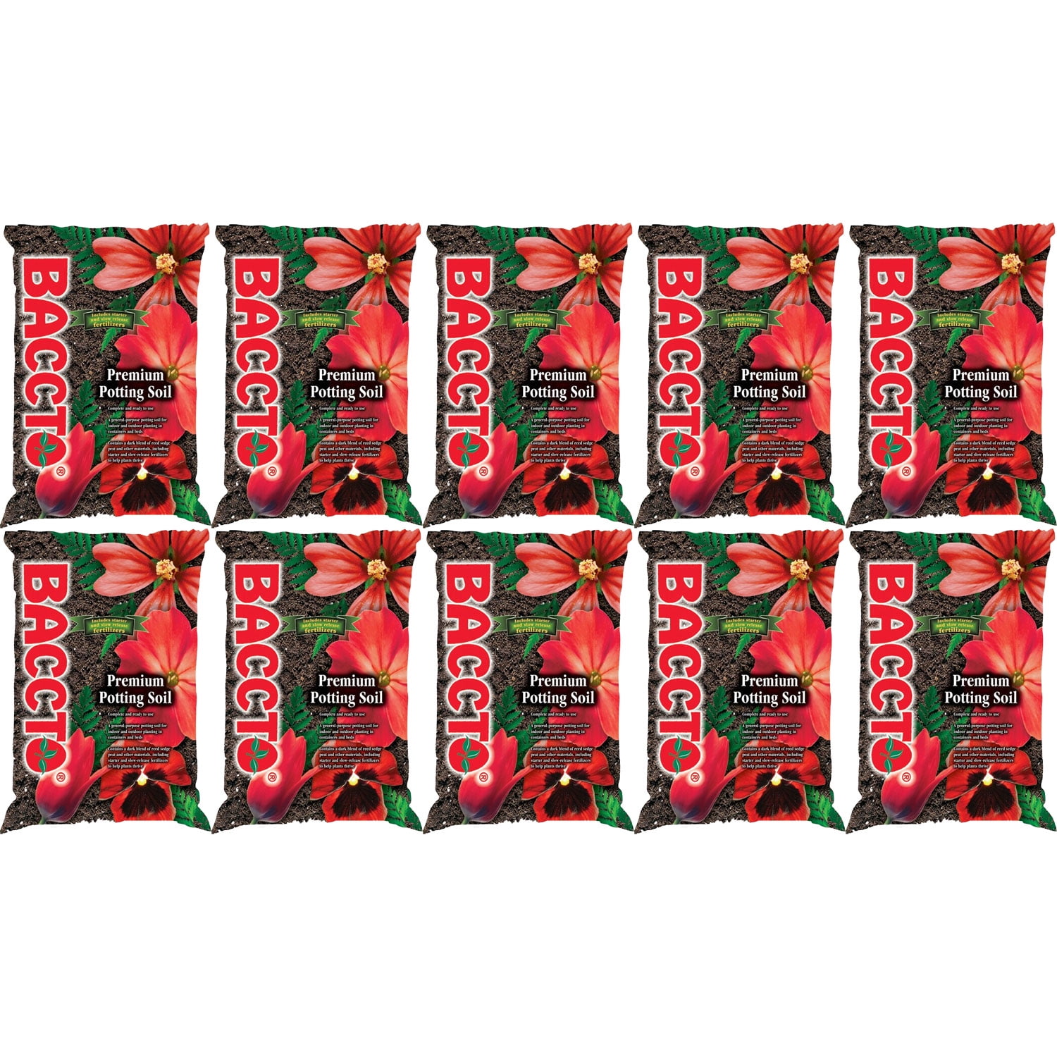 Michigan Peat All Purpose Potting Soil w Perlite Fertilizer, 50 lb (10 Pack)
