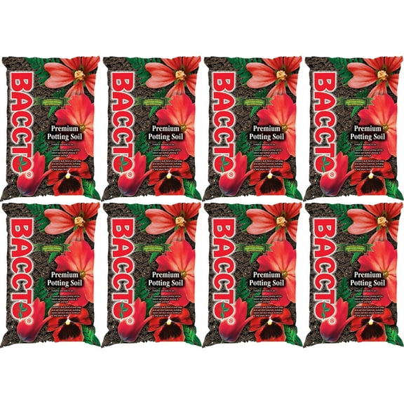 Michigan Peat All Purpose Potting Soil w Perlite Fertilizer, 50 lb (8 Pack)