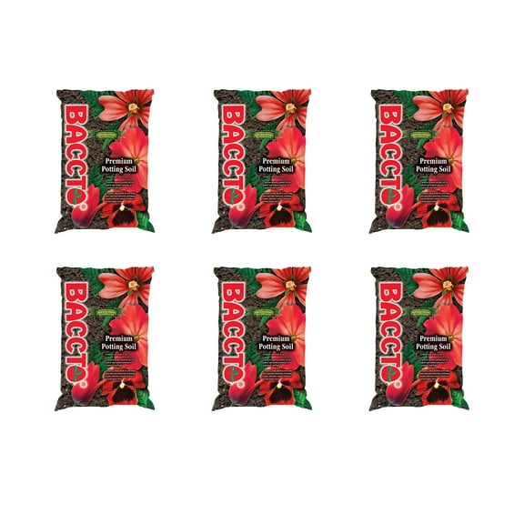 Michigan Peat Baccto All Purpose Potting Soil with Perlite, 25 lbs (6 Pack)