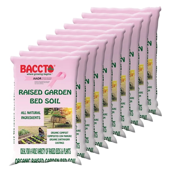 Michigan Peat Company BACCTO Raised Bed Soil for All Plant Types, 1.5 Cubic Feet, 10 Pack