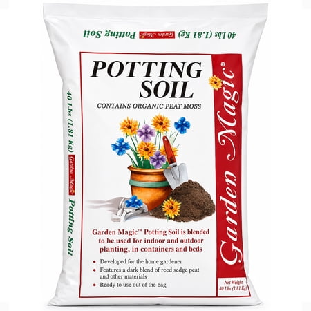 Michigan Peat Garden Magic General Purpose Potting Soil Mix, 20 Pound Bag