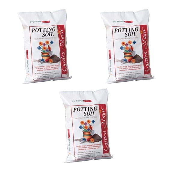 Michigan Peat Garden Magic General Purpose Soil Mix, 20 Lb Bag (3 Pack)