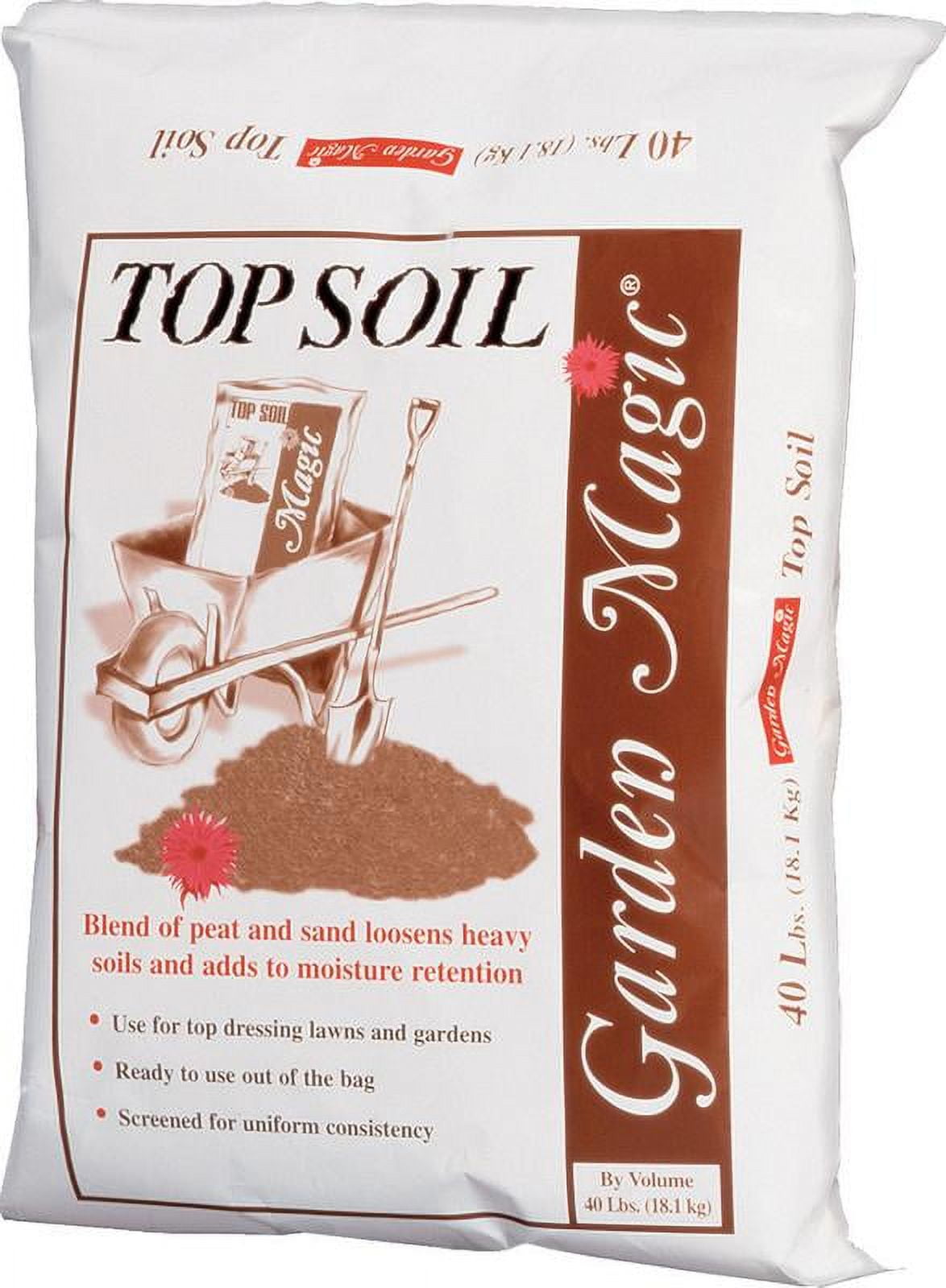 Michigan Peat Garden Magic Organic Planting Potting Top Soil Blend, 40 Pound Bag