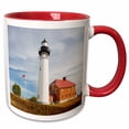 thumbnail image 1 of 3drose, Michigan, Pictured Rocks National Lakeshore, Au Sable Point Lighthouse, 15oz Two-tone Red Mug, 1 of 6