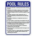 thumbnail image 1 of Michigan Pool Rules Sign, Complies With State Of Michigan Pool Safety Code, 18x24 Reflective Aluminum EGP, 1 of 1