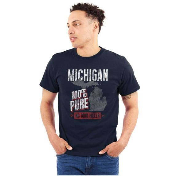 Michigan Pure Funny Ohio Rivalry Plus Size Crewneck Graphic Tee Shirt Brisco Brands 3X