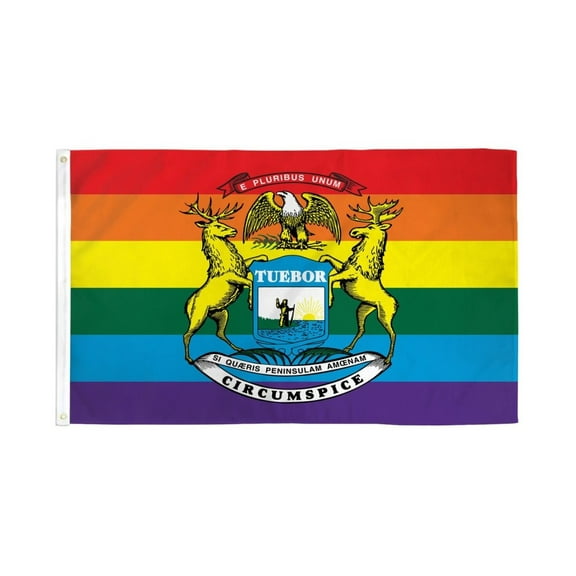 Michigan (Rainbow) Flag 3x5ft poly