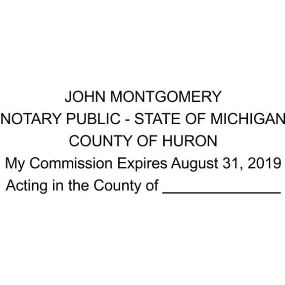 Michigan Rectangular Notary Stamp | Official State Notary Stamp | Official Seals | Meets State Specifications (Michigan, Rectangular Stamp)