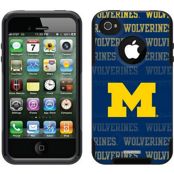 Michigan Repeating Design on OtterBox Commuter Series Case for Apple iPhone 4/4s