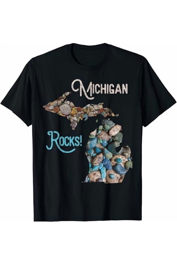 Michigan Rocks Petoskey Stone Hunting Tee Great Lakes State T-Shirt