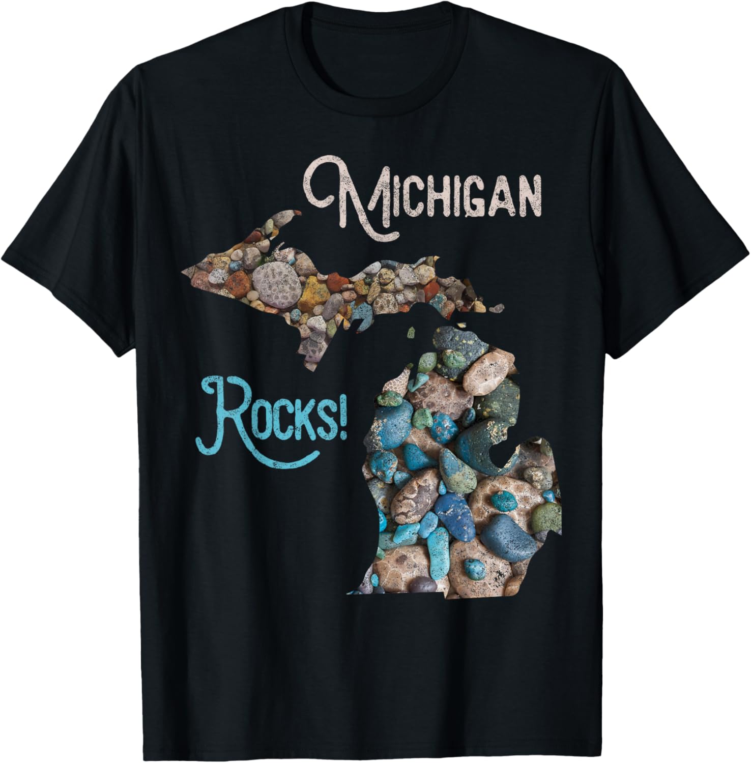 Michigan Rocks Petoskey Stone Hunting Tee Great Lakes State TShirt