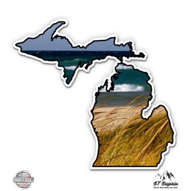 Michigan Wolverines Navy Logo Waterproof Sticker Phone Decal Water Bottle Stickers Car Decals Laptop Sticker
