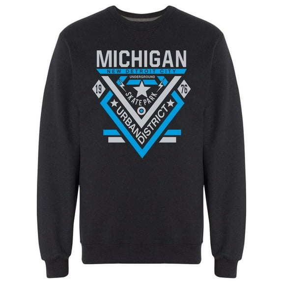 Michigan Skatepark Graphic Sweatshirt Men - Men Sweatshirt, Large