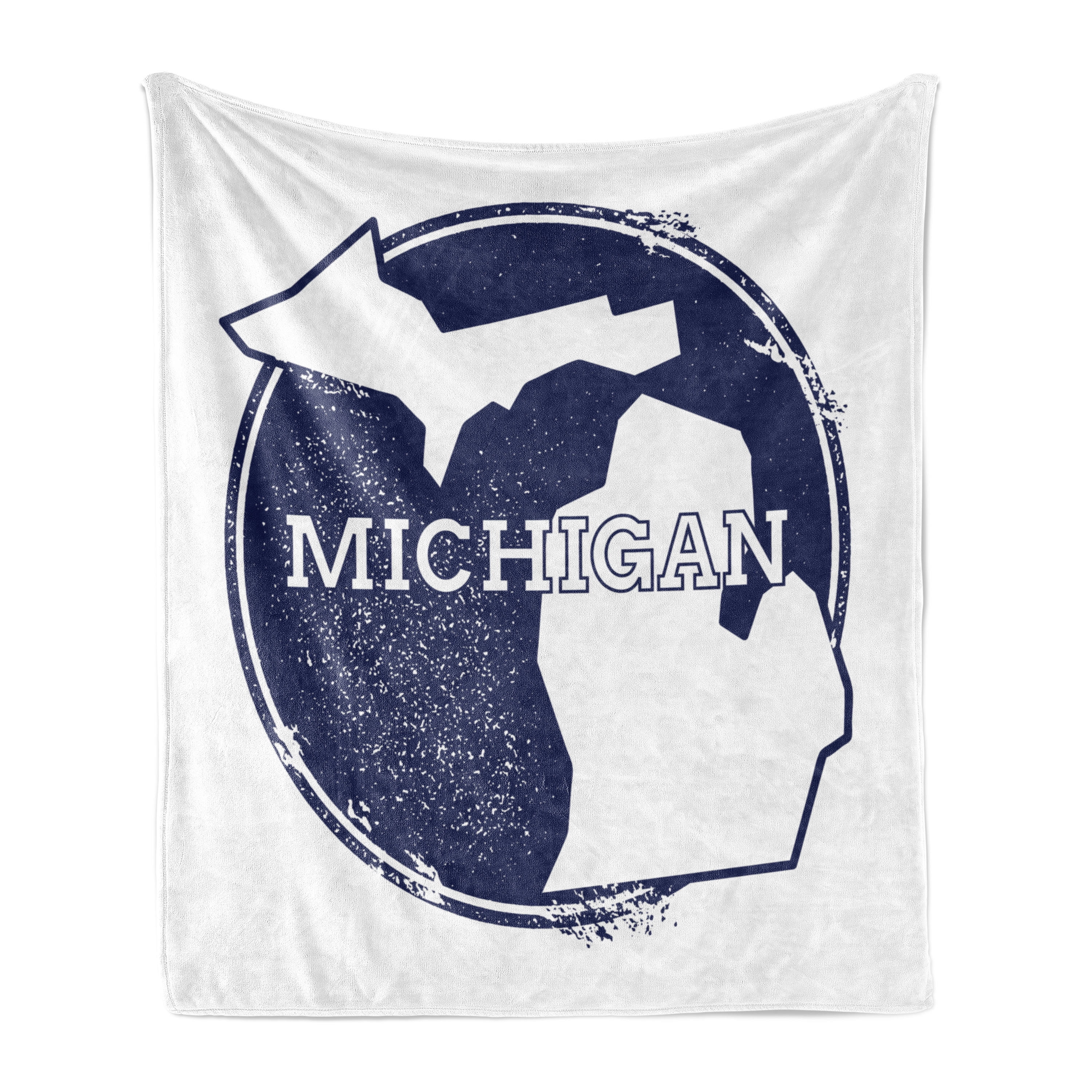 Michigan Soft Flannel Fleece Blanket Grunge Rubber Stamp with the Name Michigan Soft Flannel Fleece Blanket Grunge Rubber Stamp with the Name