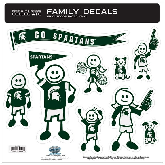 Michigan State Large Family Decal Set (F)