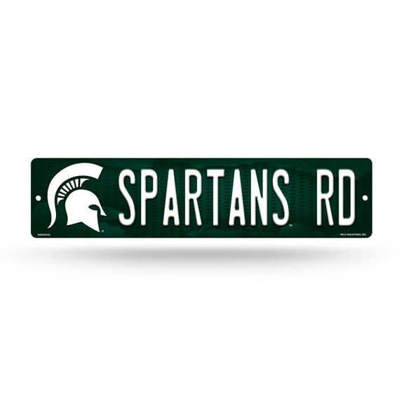 Michigan-St-Spartan's Street Sign (16") Hang anywhere you choose. Garage, office, den, man cave, kids room