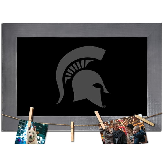 Michigan State Spartans 11" x 19" Blank Chalkboard with Frame & Clothespins Sign
