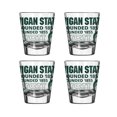 thumbnail image 1 of Logo Brands Michigan State Spartans 4-Pack 2oz. Shot Glass Set, 1 of 1