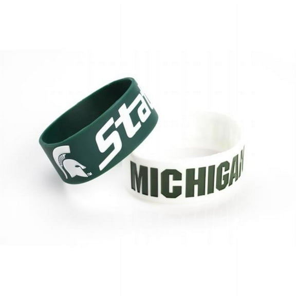 Michigan State Spartans Bracelets - 2 Pack Wide