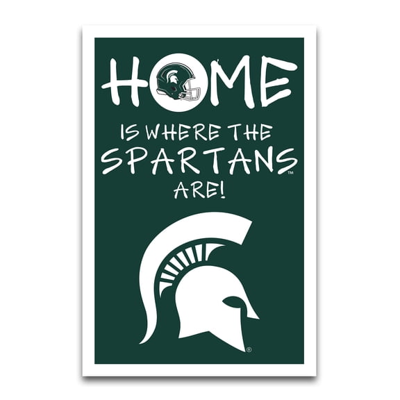 Michigan State Spartans Home Is Where 12" x 18" Garden Flag
