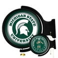 thumbnail image 1 of Michigan State Spartans Mascot 21'' x 23'' Rotating Lighted Wall Sign, 1 of 4