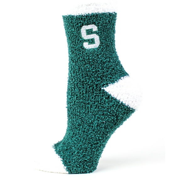 Michigan State Spartans Solid Fuzzy Socks - Donegal Bay - Unisex - One Size - Ankle