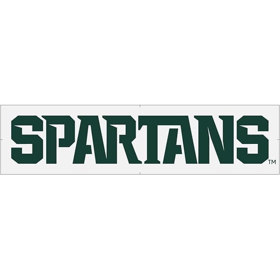 Michigan State Spartans Text Stencil, 6 Inch - Durable 14 Mil Mylar Plastic - Wall Painting, Signs & Crafts