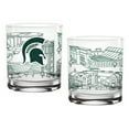 thumbnail image 1 of Michigan State Spartans Two-Pack 14oz. Campus Line Art Glass, 1 of 1