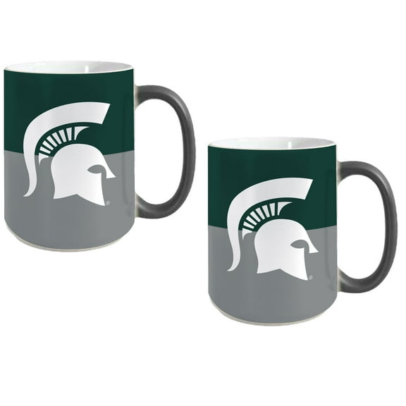 Michigan State Spartans Two-Pack 15oz. Reveal Mug Set