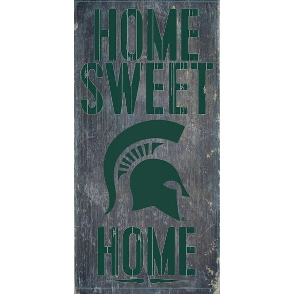 Michigan State Spartans 6'' x 12'' Home Sweet Home Sign