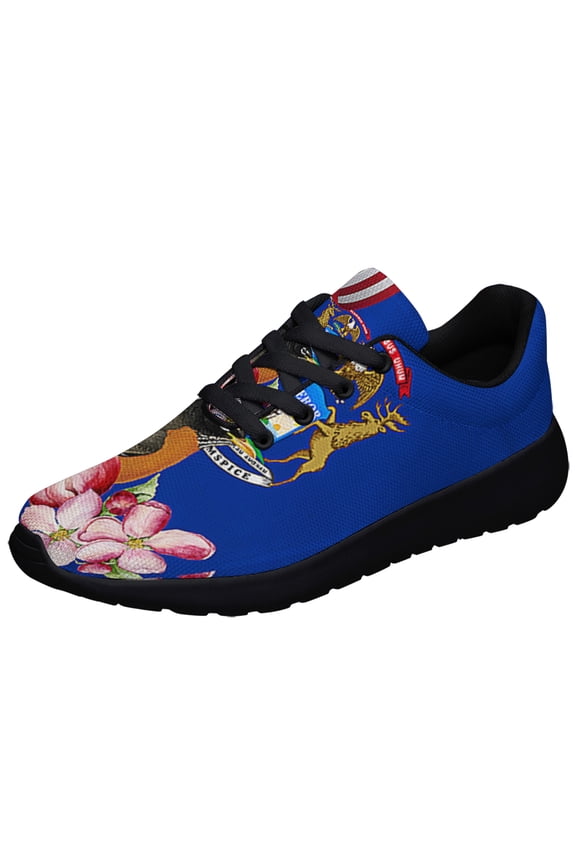 Michigan Stte Robin Bird and Apple Blossom Flower Shoes Sneakers Black Size 4