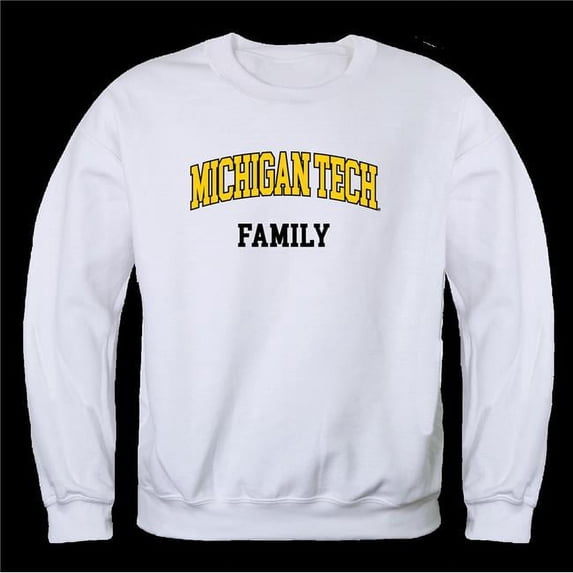 Michigan Technological University Huskies Family Crewneck Sweatshirt, White - Small