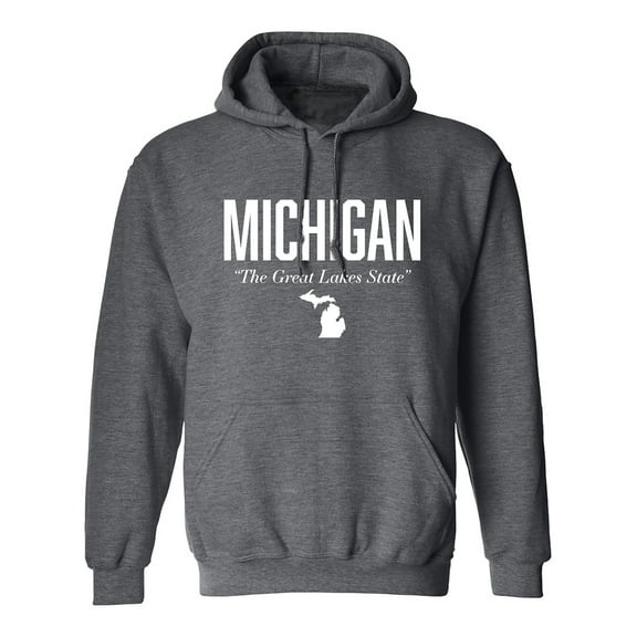 Michigan The Great Lakes State Adult Hooded Sweatshirt