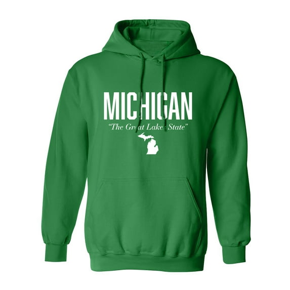 Michigan The Great Lakes State Adult Hooded Sweatshirt