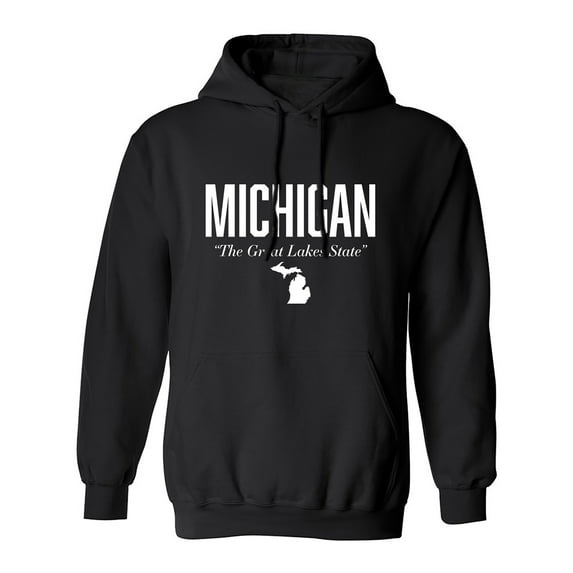Michigan The Great Lakes State Adult Hooded Sweatshirt