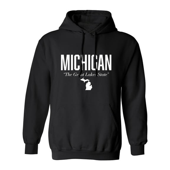 Michigan The Great Lakes State Adult Hooded Sweatshirt