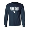 thumbnail image 1 of Michigan The Great Lakes State Adult Long Sleeve T-shirt, 1 of 3