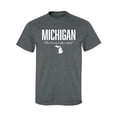 thumbnail image 1 of Michigan The Great Lakes State Adult Short Sleeve T-shirt, 1 of 4