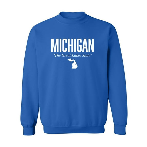 Michigan The Great Lakes State Crewneck Sweatshirt