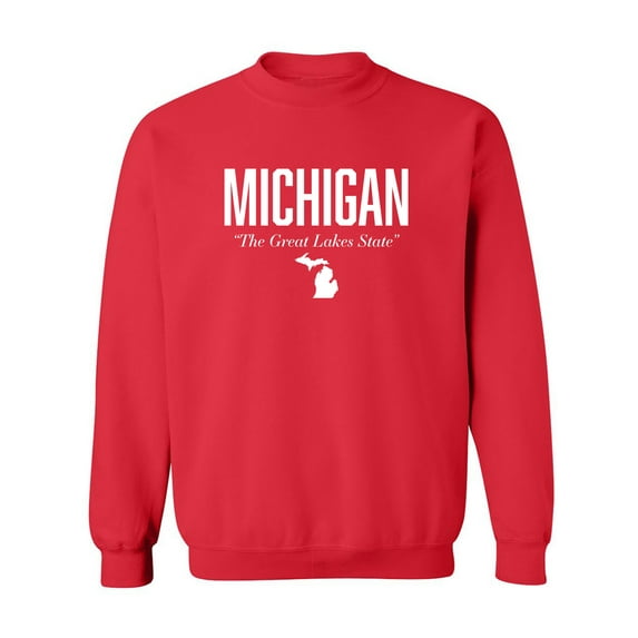 Michigan The Great Lakes State Crewneck Sweatshirt